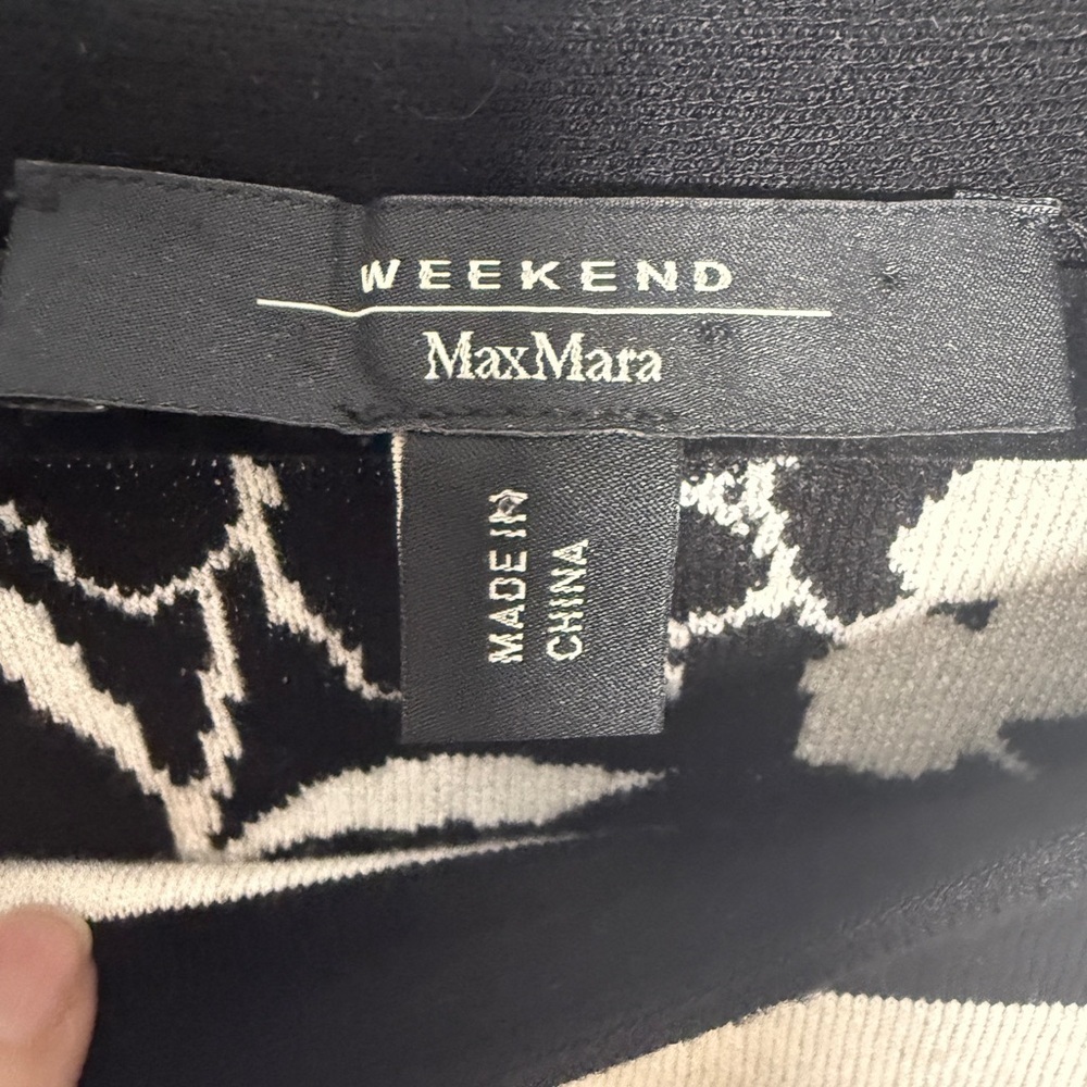 Vintage MaxMara Weekend Lightweight Sweater Floral Checkered Stripes - Picture 6 of 6